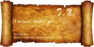 Tarnai Noémi névjegykártya
